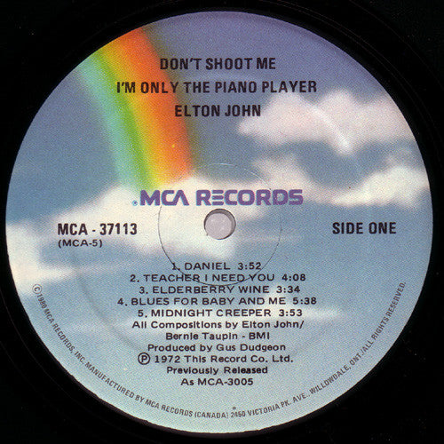 Elton John – Don't Shoot Me I'm Only The Piano Player - 1980 Pressing VinylPursuit.com