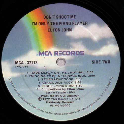 Elton John – Don't Shoot Me I'm Only The Piano Player - 1980 Pressing VinylPursuit.com