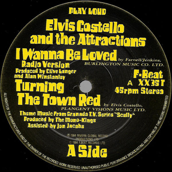 Elvis Costello And The Attractions – I Wanna Be Loved - 1984 UK Original VinylPursuit.com