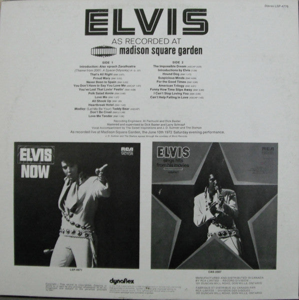 Elvis Presley – Elvis At Madison Square Garden, In Shrinkwrap! VinylPursuit.com