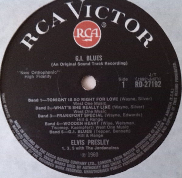 Elvis – GI Blues - Early UK Mono Pressing! VinylPursuit.com