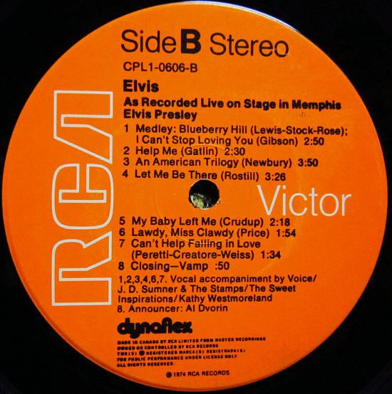 Elvis ‎– Recorded Live On Stage In Memphis - 1974 Orignal in Shrinkwrap! VinylPursuit.com