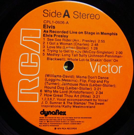Elvis ‎– Recorded Live On Stage In Memphis - 1974 Orignal in Shrinkwrap! VinylPursuit.com