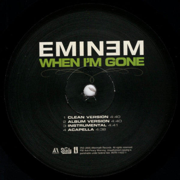 Eminem – When I'm Gone - 2005 US Original Promo - Bargain Bin! VinylPursuit.com