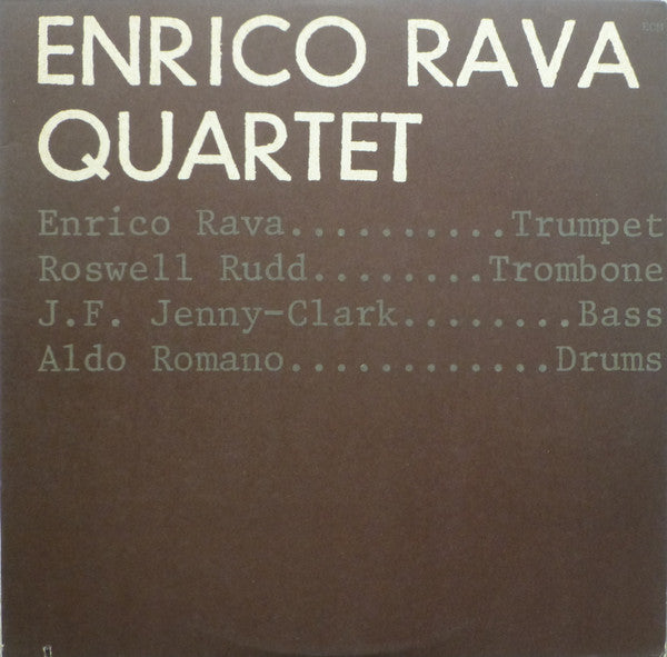 Enrico Rava Quartet ‎– Enrico Rava Quartet - 1979 ECM Original!