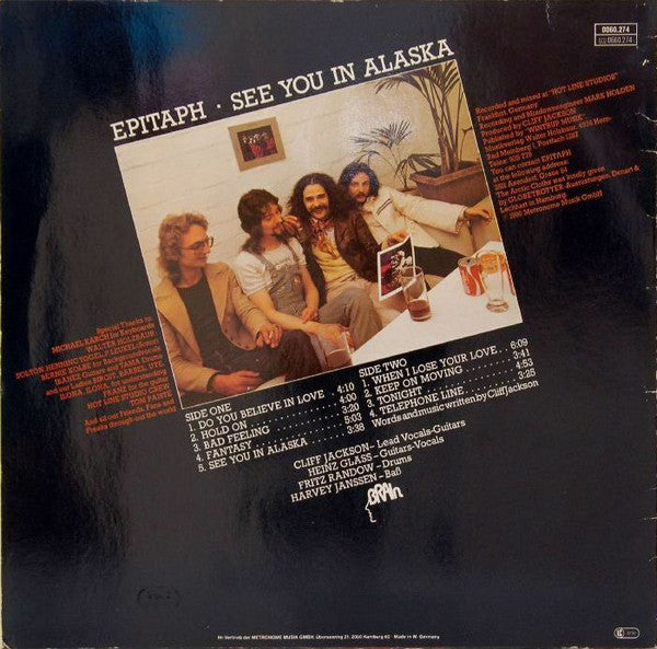 Epitaph – See You In Alaska - 1980 Original German Pressing VinylPursuit.com