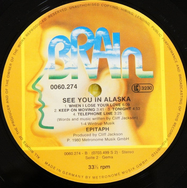Epitaph – See You In Alaska - 1980 Original German Pressing VinylPursuit.com