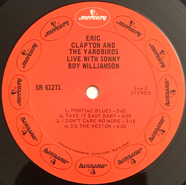 Eric Clapton And The Yardbirds With Sonny Boy Williamson  - 1973 Pressing!