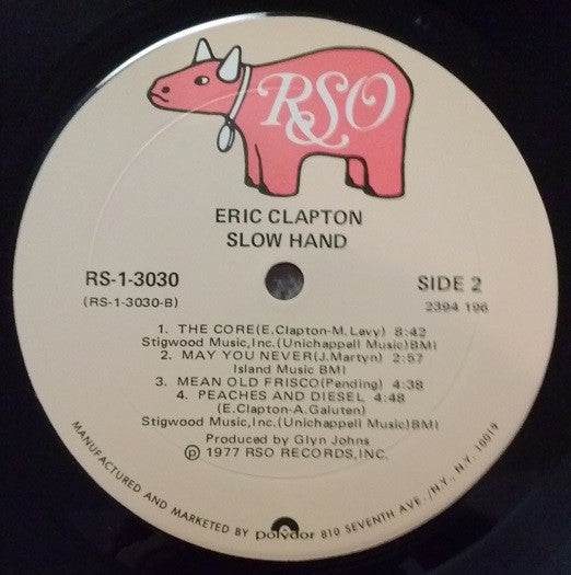 Eric Clapton ‎– Slowhand - 1977 US Original VinylPursuit.com