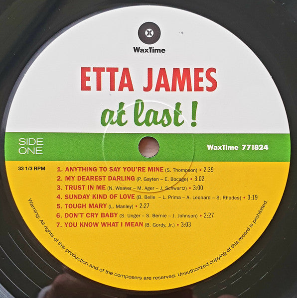 Etta James – At Last!  180 gm Pressing