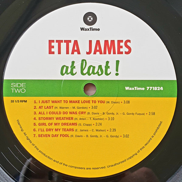 Etta James – At Last!  180 gm Pressing