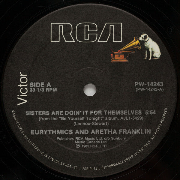Eurythmics And Aretha Franklin – Sisters Are Doin' It For Themselves – 1985, Bargain! VinylPursuit.com