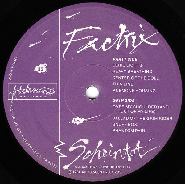 Factrix – Scheintot - 1981 Original, Rare! VinylPursuit.com