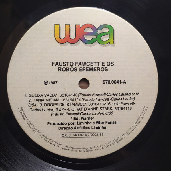 Fausto Fawcett E Os Robôs Efemeros - 1987 Pressing! VinylPursuit.com