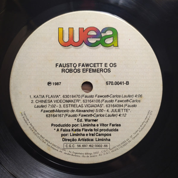 Fausto Fawcett E Os Robôs Efemeros - 1987 Pressing! VinylPursuit.com