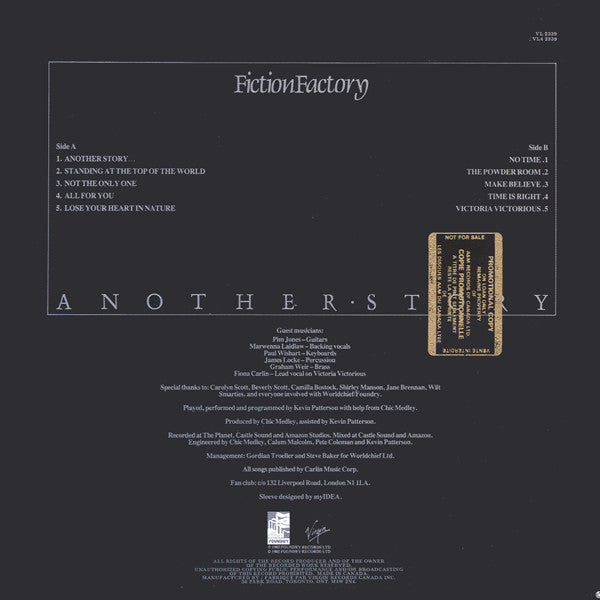 Fiction Factory ‎– Another Story - 1985 Sealed! VinylPursuit.com