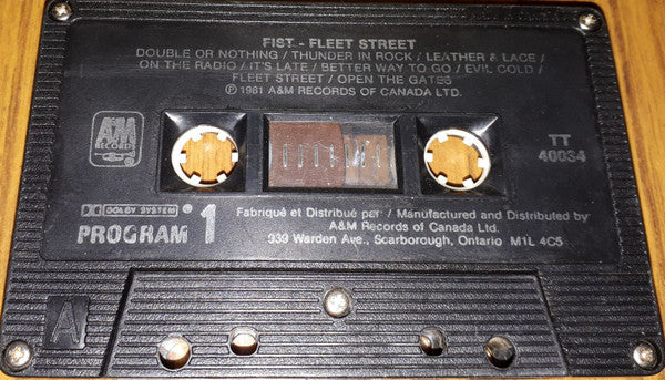 Fist - Fleet Street / In The Red - 198 Cassette, Rare Twin Tape VinylPursuit.com