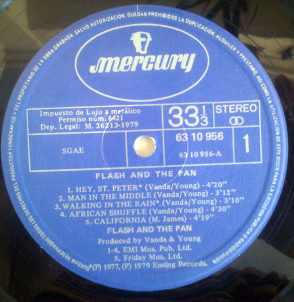Flash & The Pan – Flash & The Pan - 1979 Spanish Pressing