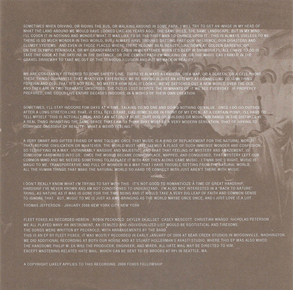 Fleet Foxes – Fleet Foxes - 2008 Original with EP! - Vinyl Pursuit Inc