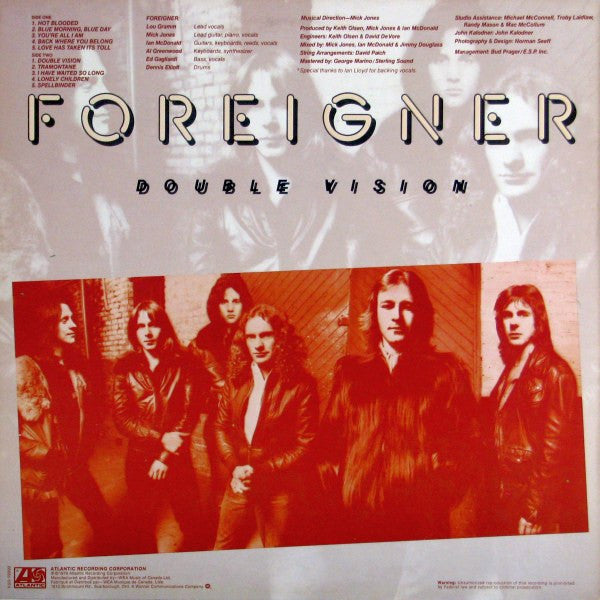 Foreigner – Double Vision - 1978 Original