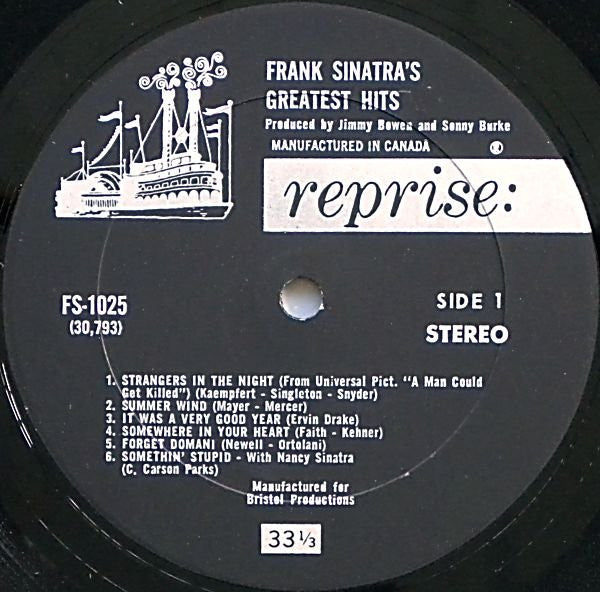 Frank Sinatra – Frank Sinatra's Greatest Hits - 1967 Original!