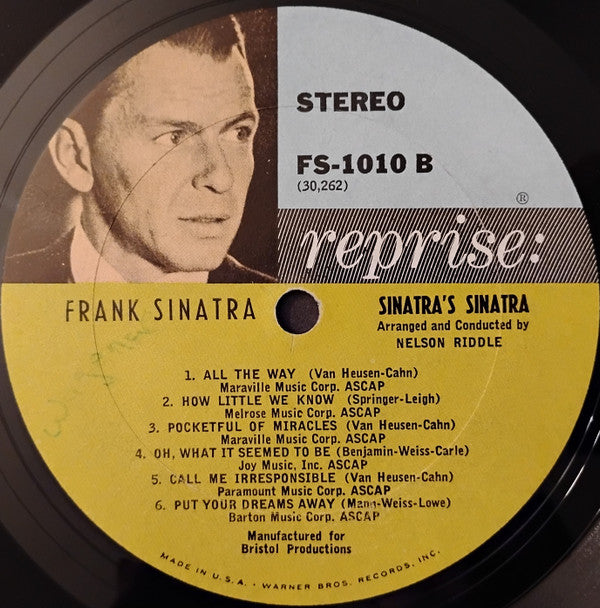 Frank Sinatra ‎– Sinatra's Sinatra - 193 Original Vinyl Pursuit Inc
