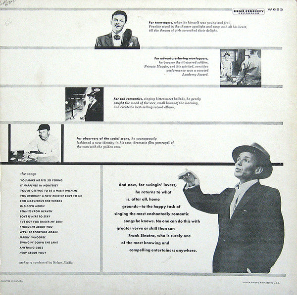 Frank Sinatra – Songs For Swingin Lovers - Early MONO Pressing