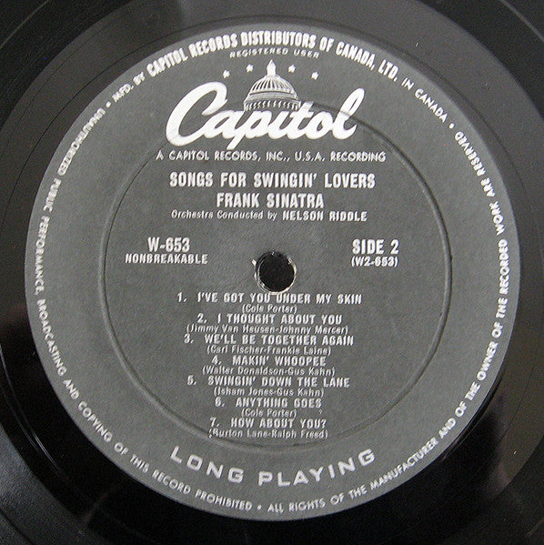 Frank Sinatra – Songs For Swingin Lovers - Early MONO Pressing