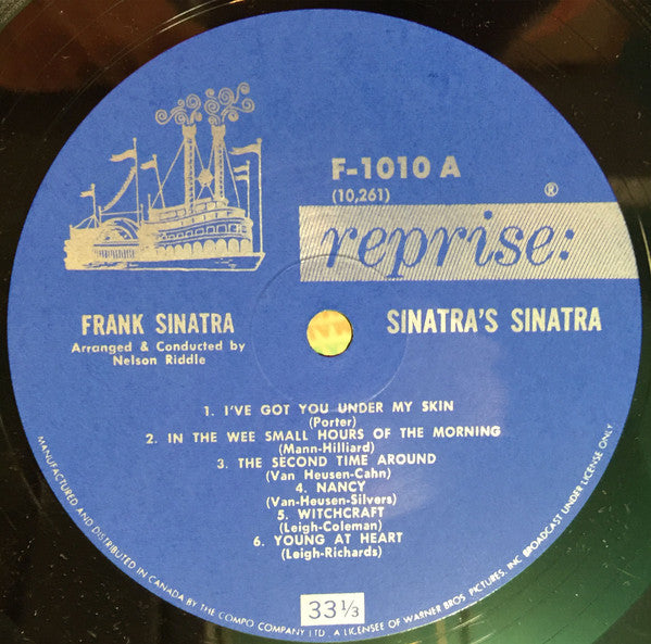 Frank Sinatra ‎– Sinatra's Sinatra - 1963 Original Mono iin Shrinkwrap! Vinyl Pursuit Inc