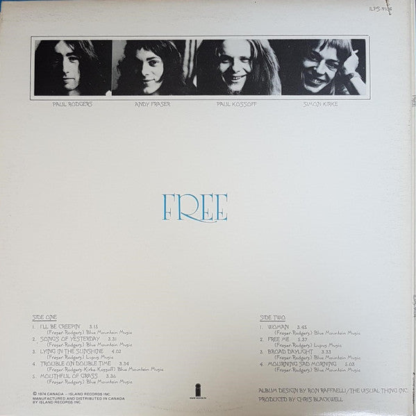 Free – Free - 1974 Pressing, Rare