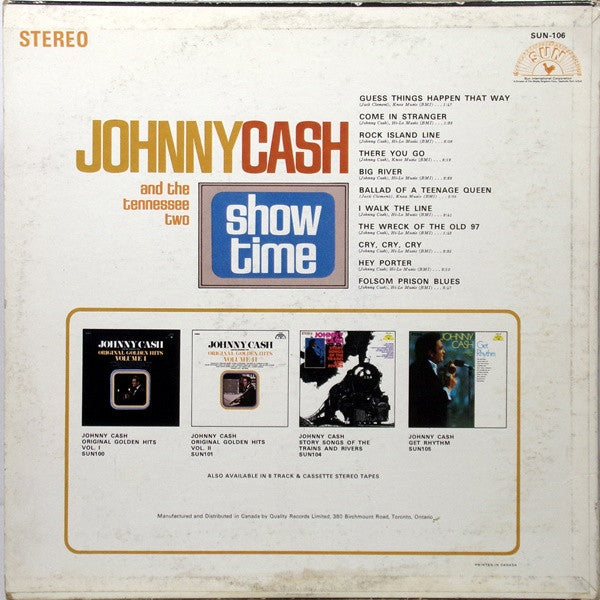 Johnny Cash & The Tennessee Two – Show Time - 1969 Sun Original