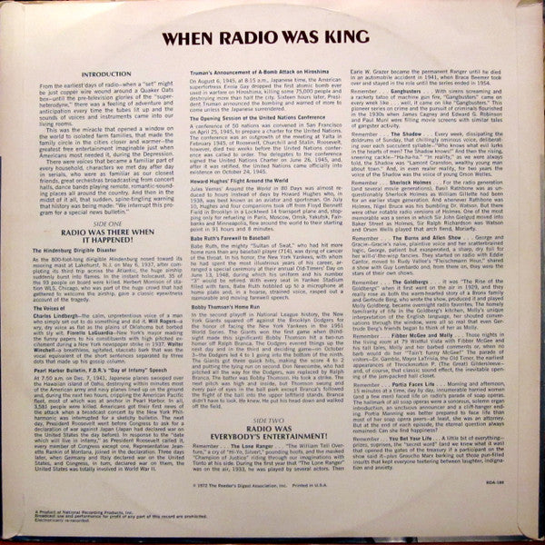 Various Artist – When Radio Was King - US Original