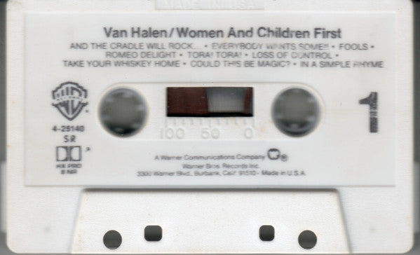 Van Halen – Women And Children First / Fair Warning - 1981 Cassette