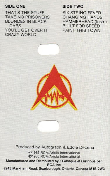 Autograph – That's The Stuff - 1985 Cassette