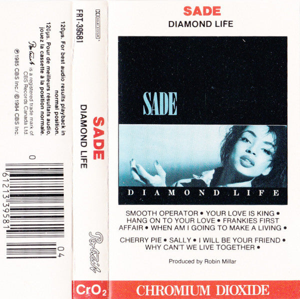 Sade – Diamond Life - 1985 Cassette