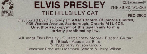 Elvis Presley – Elvis: The Hillbilly Cat - Cassette SEALED!!