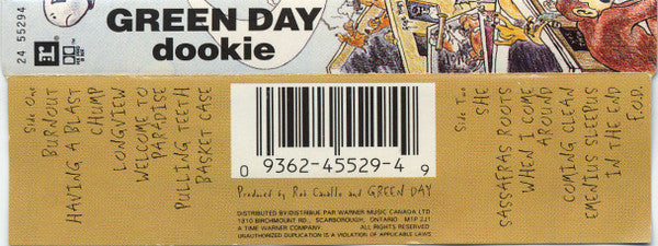 Green Day – Dookie - 1994 Cassette