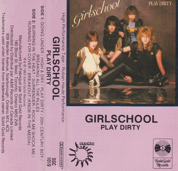Girlschool – Play Dirty - 1983 Cassette