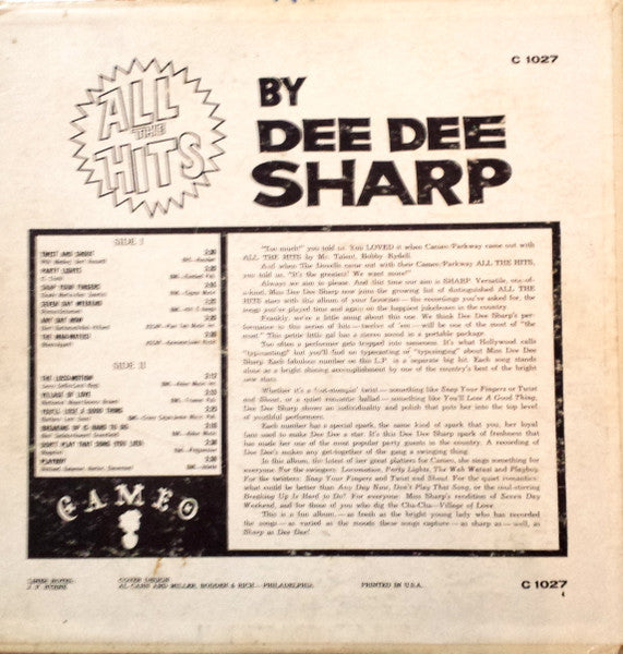 Dee Dee Sharp – All The Hits - 1963 US Pressing!