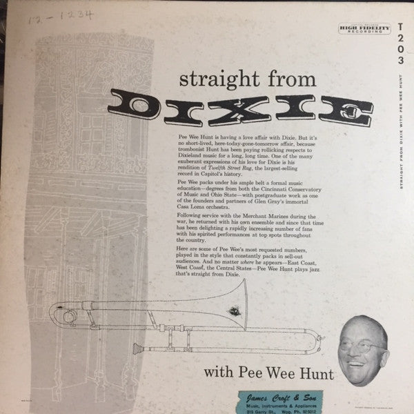 Pee Wee Hunt – Straight From Dixie!