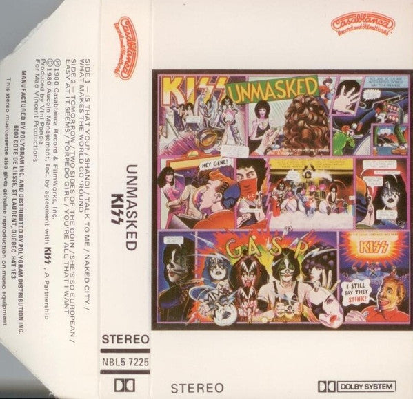 Kiss – Unmasked - 1980 Cassette