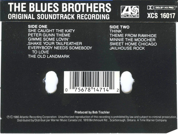 The Blues Brothers – Original Soundtrack Recording - 1991 US Cassette