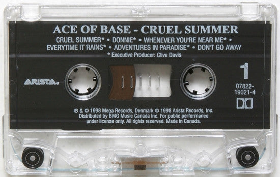 Ace Of Base – Cruel Summer - 1998 Cassette