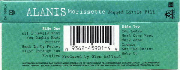 Alanis Morissette – Jagged Little Pill - 1995 Cassette