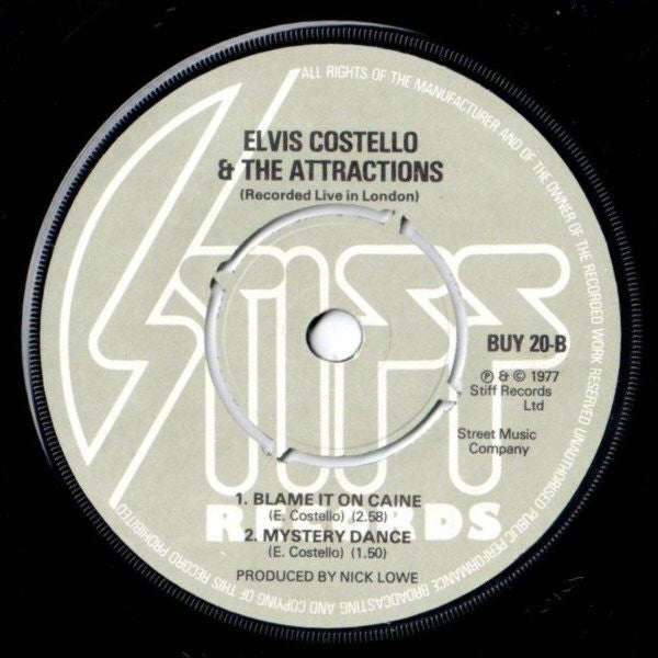 Elvis Costello – Watching The Detectives - 7" Single, 1977 US Original