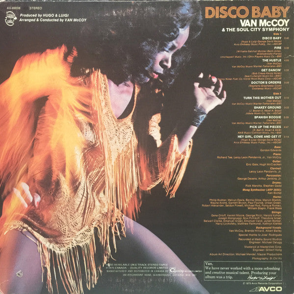 Van McCoy & The Soul City Symphony – Disco Baby - 1975 Original!