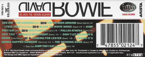 David Bowie – Black Tie White Noise - 1993 Cassette