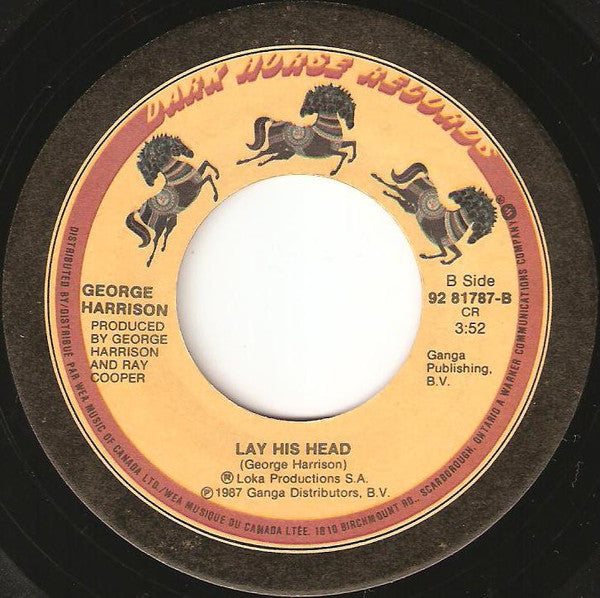 George Harrison – Got My Mind Set On You - 7" Single, 1987