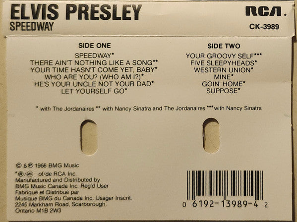 Elvis – Speedway: Original Soundtrack Album -  Cassette SEALED!!