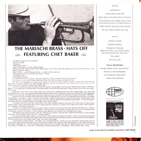 The Mariachi Brass Featuring Chet Baker – Hats Off